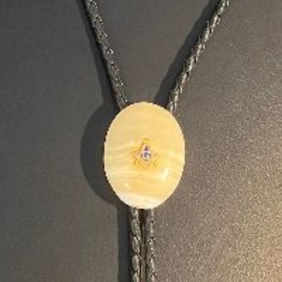 Vintage Bennett Blue Mason Lodge Bolo Tie - Picture 3 of 6